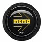 PULSADOR MOMO ARROW LOGO POLISH NEGRO-YEL.2C R