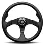 VOLANTE MOMO JET D35 350 CUERO NEGRO.