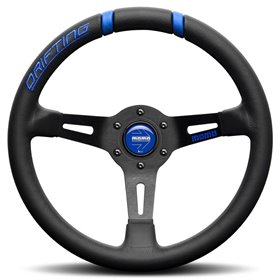 VOLANTE MOMO DRIFTING 330 NEGRO-AZUL