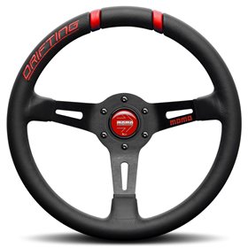 VOLANTE MOMO DRIFTING 330 NEGRO-ROJO