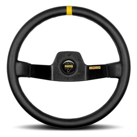 VOLANTE MOMO 350 MM PIEL 2 BRAZOS NEGRO MOD.02