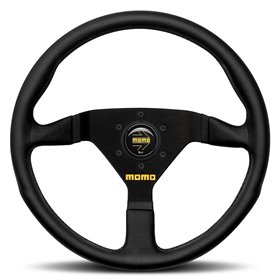 VOLANTE MOMO 350 MM PIEL NEGRA MOD.78