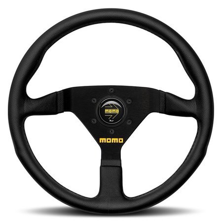 VOLANTE MOMO 350 MM PIEL NEGRA MOD.78