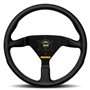 VOLANTE MOMO 350 MM PIEL NEGRA MOD.78