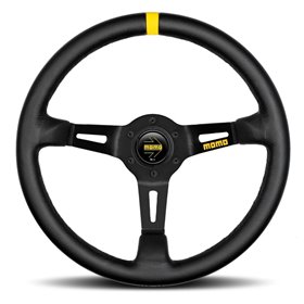 VOLANTE MOMO 350 MM PIEL NEGRA MOD.08