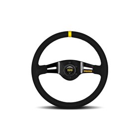 VOLANTE MOMO 350 MM PIEL 2 BRAZOS NEGRO MOD.03