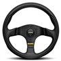 VOLANTE MOMO TEAM 280 MM CUERO PERFORADO NEGRO