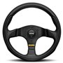 VOLANTE MOMO TEAM 300 mm CUERO PERFORADO NEGRO