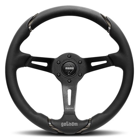 VOLANTE MOMO GOTHAM 350 MM PIEL NEGRA