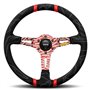 VOLANTE MOMO ULTRA 350 MM NEGRO Y ROJO