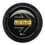 PACK 10 PULSADOR MOMO ARROW LOGO BRILLANTE NEGRO AMARILLO 2CC R