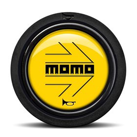 PACK 10 PULSADOR MOMO ARROW LOGO PULIDO AMARILLO NEGRO 2CC F