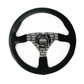 VOLANTE PLANO MOD. CLASSIC PIEL VUELTA BRAZOS NEGROS SERIGRAFIADOS OCC MOTORSPORT
