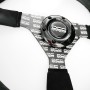 VOLANTE PLANO MOD. CLASSIC PIEL VUELTA BRAZOS NEGROS SERIGRAFIADOS OCC MOTORSPORT