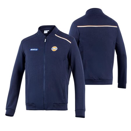 SUDADERA GULF CON CREMALLERA COMPLETA BM XXXL