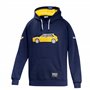 SUDADERA CON CAPUCHA SPARCO AZUL LANCIA HF DELTA AMARILLO  TALLA XS