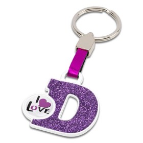 LLAVERO LETRA "D" ROSA (STOCK LAST )
