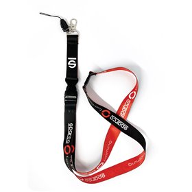 KIT 10 LANYARD SPARCO GAMING NEGRO/ROJO