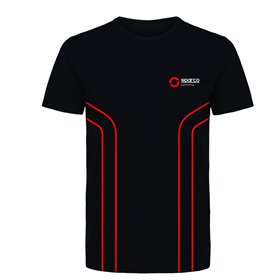 CAMISETA GAMING TALLA L NEGRO/ROJO