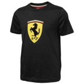CAMISETA FERRARI CAMISETA SCUDO NI�O TALLA 2A 2 A�OS COLOR 02 NEGRO