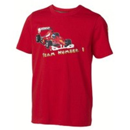 CAMISETA FER KIDS NO.1 TEE, NEW TALLA 12A 12 A�OS COLOR 01 ROJO