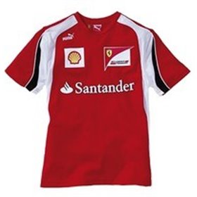 CAMISETA FERRARI CAMISETA ESCUDERIA NI�O TALLA 8A 8 A�OS COLOR 01 ROJO