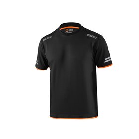 CAMISETA SPARCO TECH TALLA S NEGRO/NARANJA