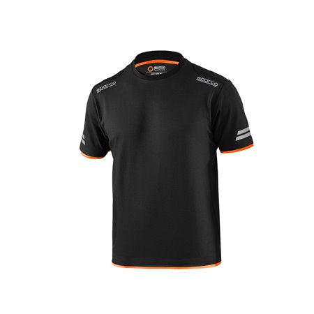 CAMISETA SPARCO TECH TALLA XXXL NEGRO/NARANJA