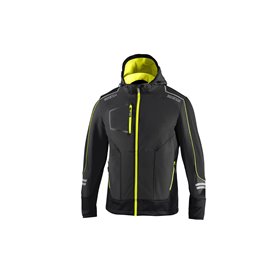 CHAQUETA SOFT-SHELL TECH TW TALLA XS GRIS/AMARILLO FLUO