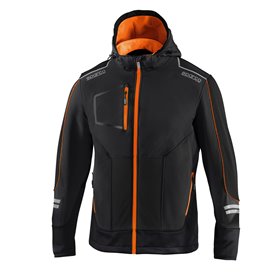 CHAQUETA SPARCO TECH SOFT-SHELL TALLA XXXL NEGRA/NARANJA