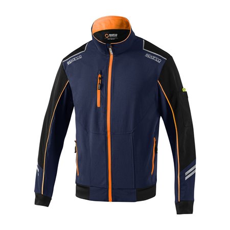 CHAQUETA SPARCO LIGHT-SHELL TECH TALLA XS AZUL MARINO/NARANJA