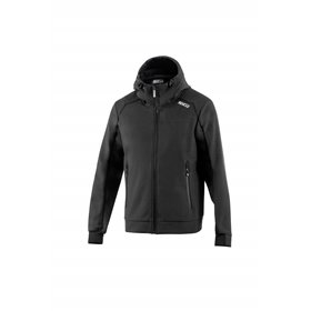 CHAQUETA SOFTSHELL SPARCO CON CAPUCHA BK TALLA XS