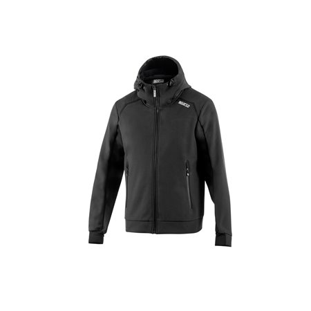 CHAQUETA SOFTSHELL SPARCO CON CAPUCHA BK TALLA M