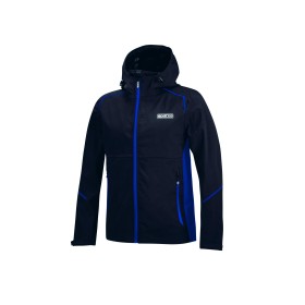CHAQUETA SPARCO SHELL IMPERMEABLE BK/AZUL TALLA M