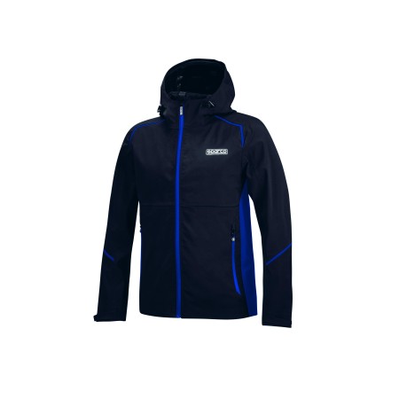 CHAQUETA SPARCO SHELL IMPERMEABLE BK/AZUL TALLA S