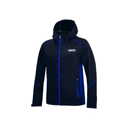 CHAQUETA SPARCO SHELL IMPERMEABLE BK/AZUL TALLA XXXL