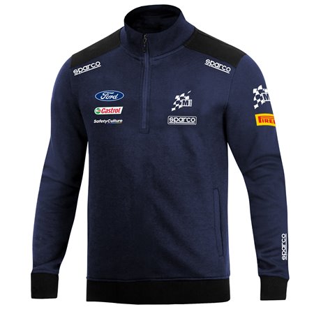 SUDADERA HALF ZIP M-SPORT WRC HOMBRE TALLA L AZUL MARINO