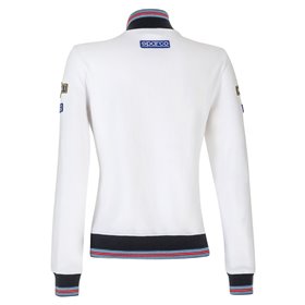 SUDADERA SPARCO CON CREMALLERA MARTINI-R MUJER TALLA S BLANCA