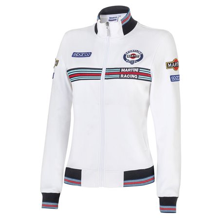 SUDADERA SPARCO CON CREMALLERA MARTINI-R MUJER TALLA M BLANCA