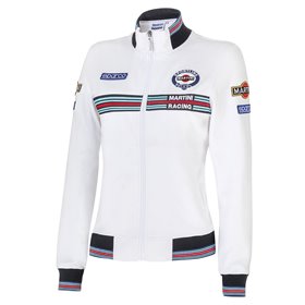 SUDADERA SPARCO CON CREMALLERA MARTINI-R MUJER TALLA L BLANCA