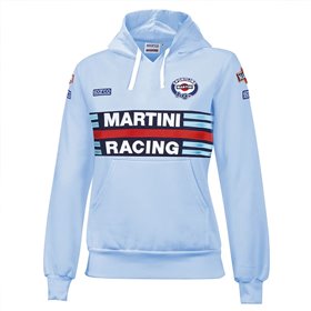 SUDADERA SPARCO CON CAPUCHA MUJER MARTINI-R TALLA S CELESTE