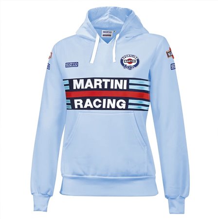 SUDADERA SPARCO CON CAPUCHA MUJER MARTINI-R TALLA S CELESTE