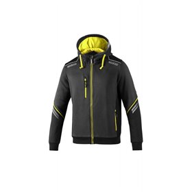 SUDADERA SPARCO CON CREMALLERA TALLA XS GRIS/AMARILLO