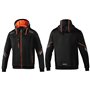 SUDADERA SPARCO CON CREMALLERA TALLA XS NEGRO/NARANJA