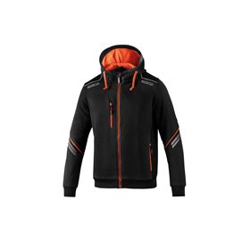 SUDADERA SPARCO CON CREMALLERA TALLA XXXL NEGRO/NARANJA