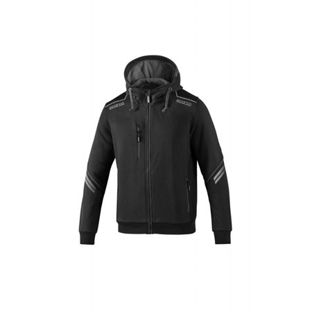SUDADERA SPARCO CON CREMALLERA TALLA XS NEGRO/GRIS