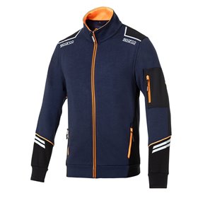 CHAQUETA SPARCO CON CREMALLERA TECH TALLA S AZUL MARINO/NARANJA