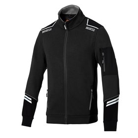 CHAQUETA SPARCO CON CREMALLERA TECH TALLA M NEGRO/GRIS