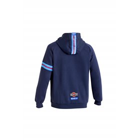 SUDADERA SPARCO MARTINI RACING CON CAPUCHA Y CREMALLERA AZUL TALLA XS