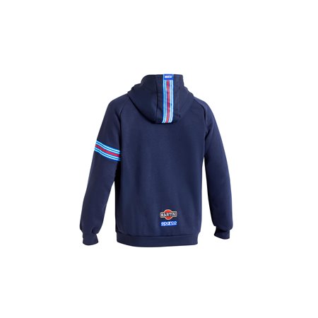 SUDADERA SPARCO MARTINI RACING CON CAPUCHA Y CREMALLERA AZUL TALLA XS